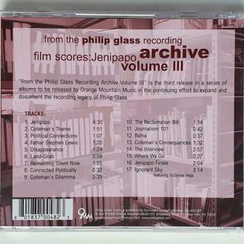 CD Philip Glass: Film Scores : Jenipapo