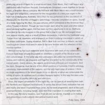 2CD Philip Glass: Orion