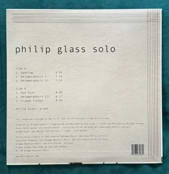 LP Philip Glass: Philip Glass Solo