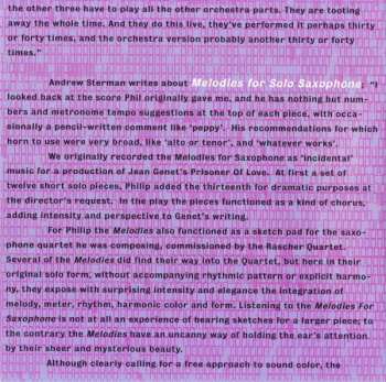 CD Philip Glass: Saxophone