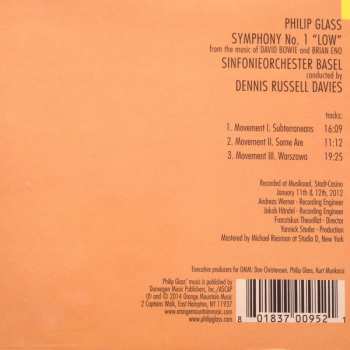 CD Philip Glass: Symphony No. 1 "Low" From The Music Of David Bowie And Brian Eno
