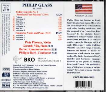 CD Philip Glass: Violin Concerto No. 2 'American Four Seasons' / Violin Sonata