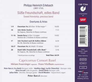 CD Philipp Heinrich Erlebach: Süsse Freundschaft, Edles Band