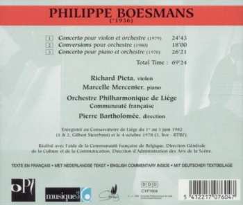 CD Philippe Boesmans: Œuvres Pour Orchestre