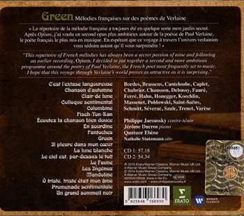 2CD Quatuor Ebène: Green : Mélodies Françaises Sur Des Poèmes De Verlaine