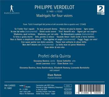 CD Profeti Della Quinta: Madrigals For Four Voices