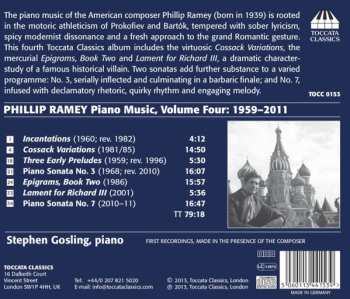 CD Phillip Ramey: Piano Music, Volume Four: 1959-2011