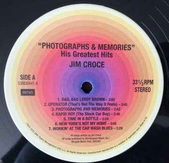 LP Jim Croce: Photographs & Memories (His Greatest Hits)