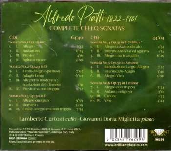 2CD Carlo Alfredo Piatti: Complete Cello Sonatas