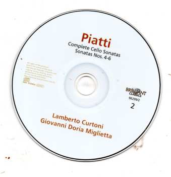 2CD Carlo Alfredo Piatti: Complete Cello Sonatas
