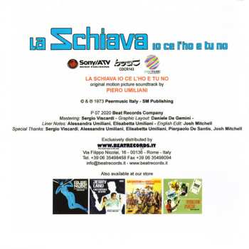 CD Piero Umiliani: La Schiava Io Ce L'Ho E Tu No (Original Motion Picture Soundtrack) LTD