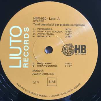 LP Piero Umiliani: Temi Descrittivi Per Piccolo Complesso LTD