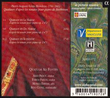 CD Pierre-Auguste-Louis Blondeau: Quatuors D'après Les Sonates Pour Piano De Beethoven