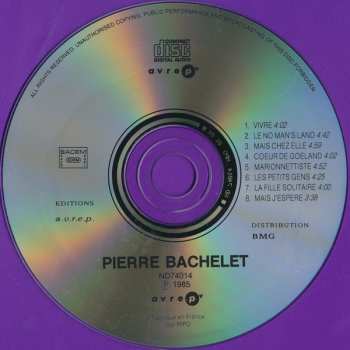 CD Pierre Bachelet: Marionnettiste