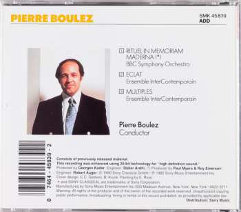 CD Pierre Boulez: Rituel In Memoriam Bruno Maderna / Eclat / Multiples