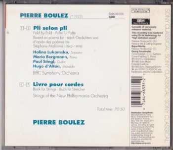 CD Pierre Boulez: Pli Selon Pli · Livre Pour Cordes