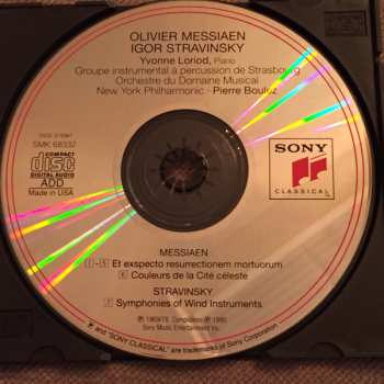 CD Igor Stravinsky: Et Expecto Resurrectionem Mortuorum, Couleurs De La Cité Céleste / Symphonies Of Wind Instruments