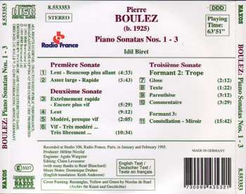 CD Pierre Boulez: Piano Sonatas Nos. 1 - 3