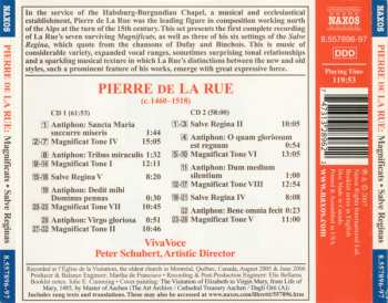 2CD Pierre de la Rue: The Complete Magnificats / Three Salve Reginas