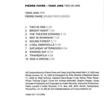 CD Pierre Favre: Two In One