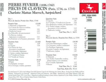 2CD Charlotte Mattax: Pièces De Clavecin (Paris 1734, Ca. 1735)