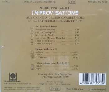CD Pierre Pincemaille: Improvisations Aux Grandes Orgues Cavaillé-Coll De La Cathédrale De Saint-Denis