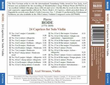 CD Pierre Rode: 24 Caprices For Solo Violin