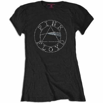 Merch Pink Floyd: Dames T-shirt Circle Logo Pink Floyd 
