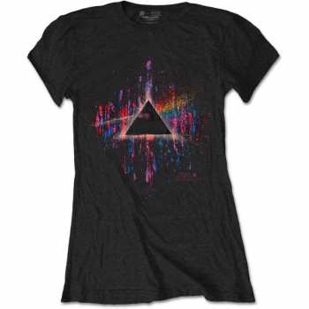 Merch Pink Floyd: Dames T-shirt Dark Side Of The Moon Pink Splatter 