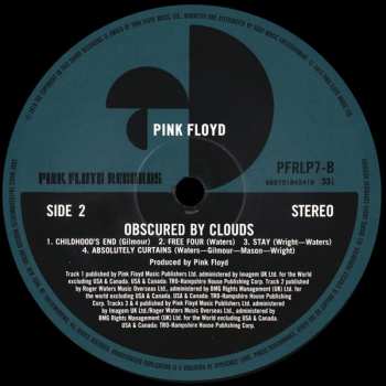 LP Pink Floyd: Obscured By Clouds