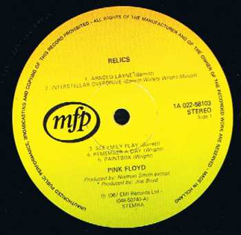 LP Pink Floyd: Relics