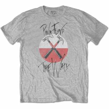 Merch Pink Floyd: T-shirt The Wall Faded Hammers Logo Pink Floyd 