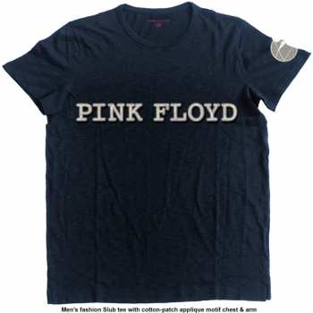 Merch Pink Floyd: Geborduurd T-shirt Logo Pink Floyd & Prism 