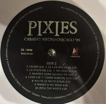 LP Pixies: Cabaret Metro Chicago ‘89 CLR