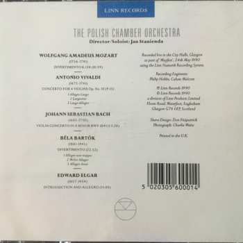 CD Johann Sebastian Bach: A Live Recording (Divertimento, K.138 / Concerto For 4 Violins, Op.3, No.10 /  Concerto In A Minor (BWV 1041) /  Divertimento /  Introduction And Allegro)
