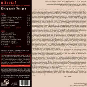 LP Polyphonia Antiqua: Ultreia! (Sur La Route De Saint Jacques De Compostelle) LTD