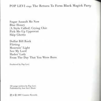 CD Pop Levi: The Return To Form Black Magick Party