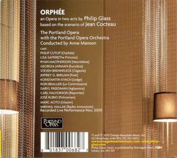 2CD Philip Glass: Orphée