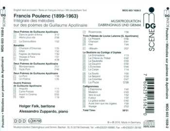 CD Francis Poulenc: Melodies Sur Des Poems De Guillaume Apollinaire