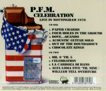 2CD Premiata Forneria Marconi: Celebration Live In Nottingham 1976