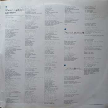 2LP Люциан Пригожин: Slovo O Pluku Igorově; Labutička; Písně O Moři