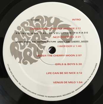 LP Prince And The Revolution: Parade - Music From The Motion Picture 'Under The Cherry Moon'