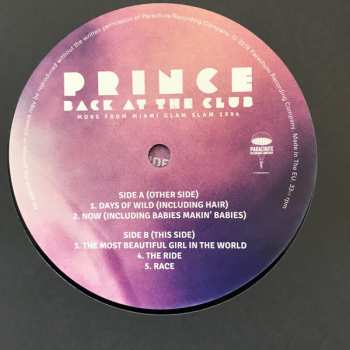 2LP Prince: Back At The Club (More From Miami Glam Slam 1994)
