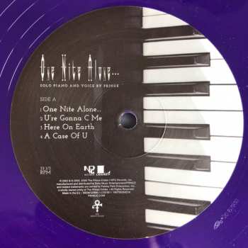 LP Prince: One Nite Alone... Solo Piano And Voice By Prince LTD | CLR