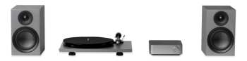 Audiotechnica Pro-ject Stereo Set Phono + Streaming -  Audio Set Se Zesilovačem Wiim A Gramofonem, šedý