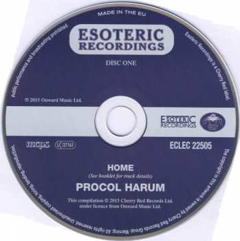 2CD Procol Harum: Home DLX