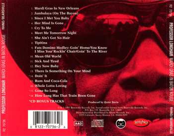 CD Professor Longhair: Mardi Gras In Baton Rouge