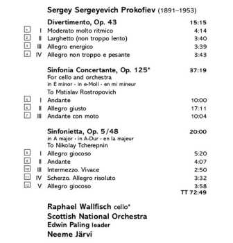 CD Sergei Prokofiev: Sinfonietta - Sinfonia Concertante - Divertimento