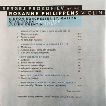 CD Sergei Prokofiev: Rosanne Philippens Plays Prokofiev