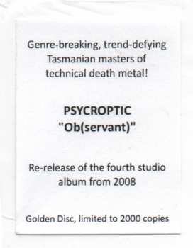 CD Psycroptic: Ob(Servant) NUM | LTD | DIGI